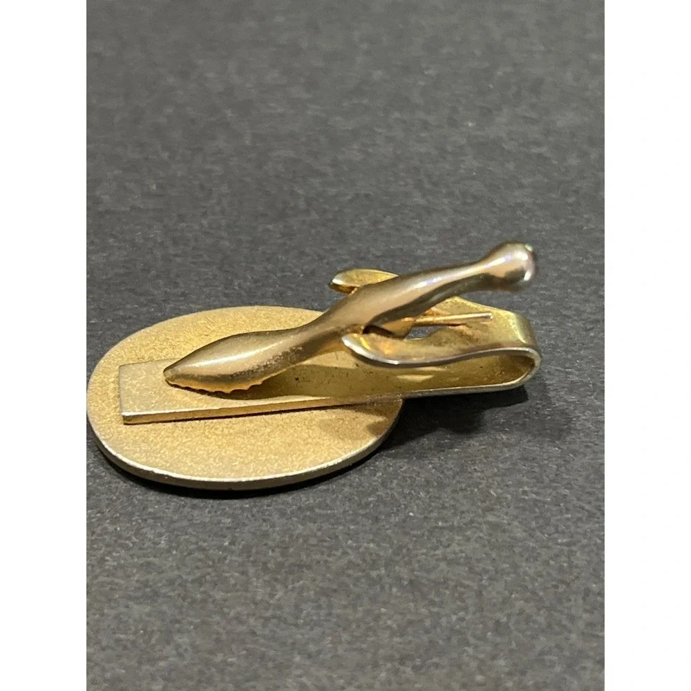 Vintage Antique Car Cufflinks Tie Clip Keychain Set 1908 Buick Automobilia Gold